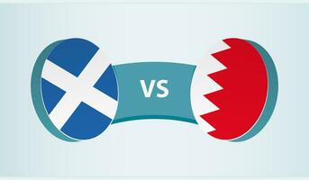 Schotland versus bahrein, team sport- wedstrijd concept. vector