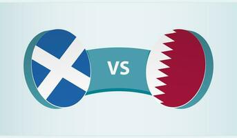 Schotland versus qatar, team sport- wedstrijd concept. vector