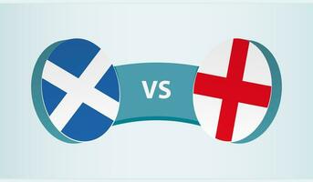 Schotland versus Engeland, team sport- wedstrijd concept. vector