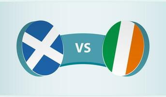 Schotland versus Ierland, team sport- wedstrijd concept. vector