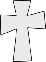 vector geïsoleerd halloween element grijs heilig kruis