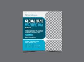 wereldwijde handwasdag social media bericht vector