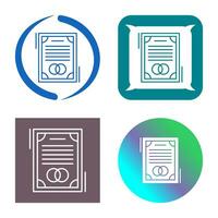 bruiloft contract vector icon