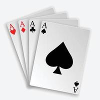 royal straight flush speelkaarten pokerhand vector