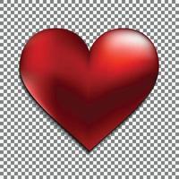 hartvorm liefde symbool klassiek rood. Valentijnsdag vector