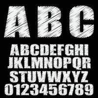 vector gearceerd lettertype. alfabet vector lettertype.