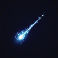 meteoor of komeet op ruimteachtergrondsjabloon voor uw ontwerp vector