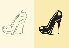 een onderscheiden paar- van kleurrijk vrouwen schoenen. vrouwen stiletto hoge hakken schoen verzameling. elegant schoenen voor meisjes. vector