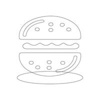hamburger vector lijn kunst