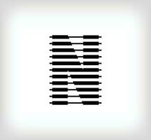 brief n logo icoon ontwerp, vector illustratie. n brief gevormd door een combinatie van lijnen. creatief vlak ontwerp stijl.