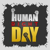 wereld menselijk rechten dag, 10 december, geschikt ontwerp voor groet kaart banier, poster, en sociaal media post vector