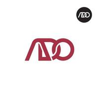 brief gedoe monogram logo ontwerp vector