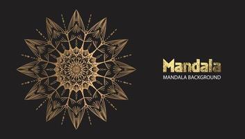 mandala ontwerp mandala vector ronde luxe design gouden borstel tekst.