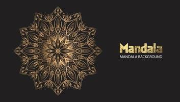 mandala ontwerp mandala vector ronde luxe design gouden borstel tekst.