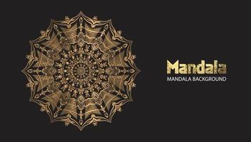 mandala ontwerp mandala vector ronde luxe design gouden borstel tekst.