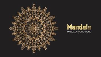 mandala ontwerp mandala vector ronde luxe design gouden borstel tekst.