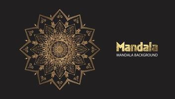 mandala ontwerp mandala vector ronde luxe design gouden borstel tekst.