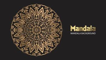 mandala ontwerp mandala vector ronde luxe design gouden borstel tekst.