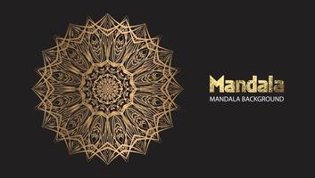 mandala ontwerp mandala vector ronde luxe design gouden borstel tekst.