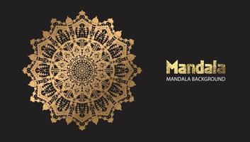 mandala ontwerp mandala vector ronde luxe design gouden borstel tekst.