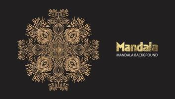 mandala ontwerp mandala vector ronde luxe design gouden borstel tekst.