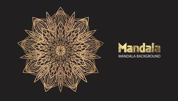 mandala ontwerp mandala vector ronde luxe design gouden borstel tekst.