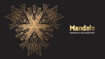 mandala ontwerp mandala vector ronde luxe design gouden borstel tekst.