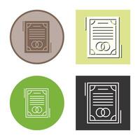 bruiloft contract vector icon