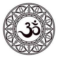 Om of Aum Indiaas heilig geluid, originele mantra, een woord van kracht. vector