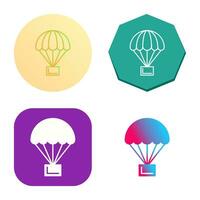 parachute vector pictogram