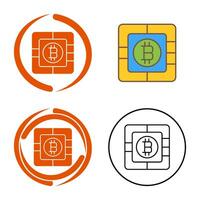 bitcoin spaander vector icoon