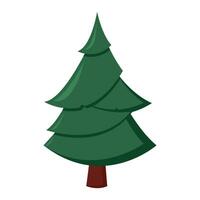 winter kleurrijk tekenfilm Kerstmis boom vector set. vector illustratie