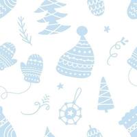 Kerstmis doodles naadloos patroon vector