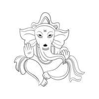 ganpati geïllustreerd op geïsoleerde achtergrond. gelukkig gnaesh chaturthi. vector