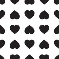 Zwart-wit naadloze patroon met harten vector