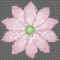 kruissteek lotus vector
