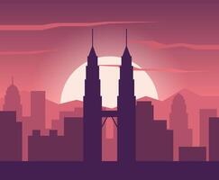 Kuala Lumpur illustratie vector