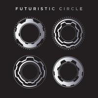 futuristisch cirkelelement, borstelornament. vector