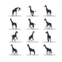 giraf silhouet vector illustratie ontwerp