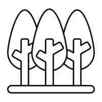 een bewerkbare ontwerp icoon van coniferen vector