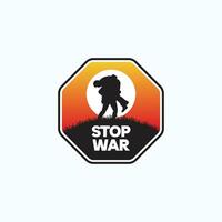 hou op oorlog teken of symbool logo vector