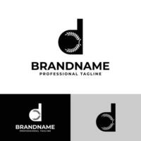 brief d laurier logo, geschikt voor ieder bedrijf verwant naar laurier met d voorletter. vector