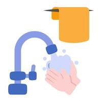 een mooi ontwerp icoon van het wassen handen vector