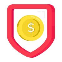 een premie downloaden icoon van financieel veiligheid vector