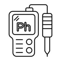 een uniek ontwerp icoon van ph meter vector