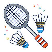 trendy vectorontwerp van badminton vector