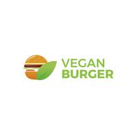 Veganistische ecoburger. Vegetarische lunch. Logo voor restaurant of café of fast food. Vector illustratie