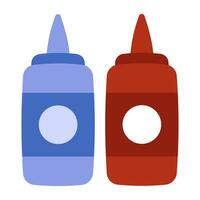 premie downloaden icoon van ketchup flessen vector