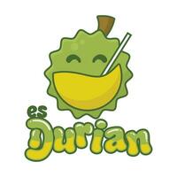 vector logo ontwerp durian drinken concept