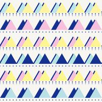 Naadloos uitstekend abstract patroon met driehoeken in de stijl van de jaren 80.